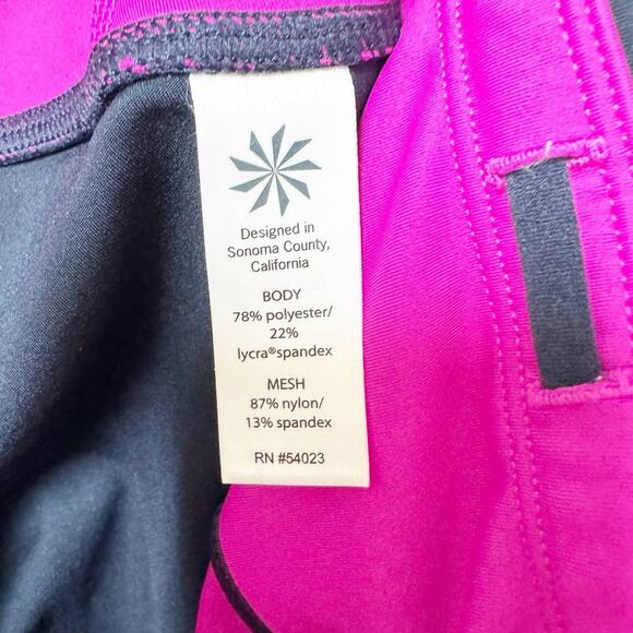 Athleta Womens Colorblock Sonar Mesh 7/8 Leggings Navy Blue Pink Medium - Picture 8 of 8